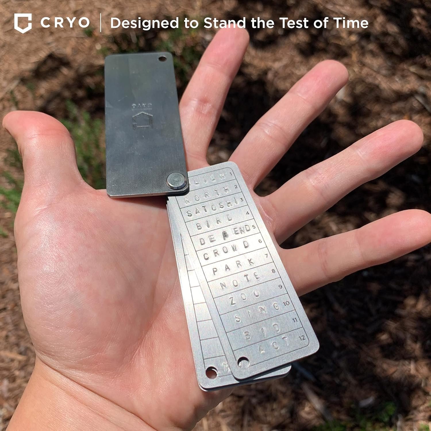 CRYO Crypto Seed Phrase Storage - Bitcoin Stainless Steel Wallet - Crypto Recovery Seed Phrase Backup - Cold Storage Cryptocurrency Backup - Store 12 to 48 Words (SLIM) 7 CRYO Crypto Seed Phrase Storage - Bitcoin Stainless Steel Wallet - Crypto Recovery Seed Phrase Backup - Cold Storage Cryptocurrency Backup - Store 12 to 48 Words (SLIM) - Image 7