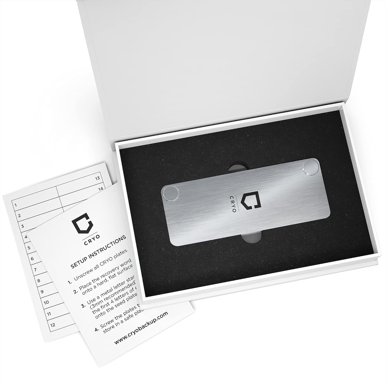 CRYO Crypto Seed Phrase Storage - Bitcoin Stainless Steel Wallet - Crypto Recovery Seed Phrase Backup - Cold Storage Cryptocurrency Backup - Store 12 to 48 Words (SLIM) 8 CRYO Crypto Seed Phrase Storage - Bitcoin Stainless Steel Wallet - Crypto Recovery Seed Phrase Backup - Cold Storage Cryptocurrency Backup - Store 12 to 48 Words (SLIM) - Image 8