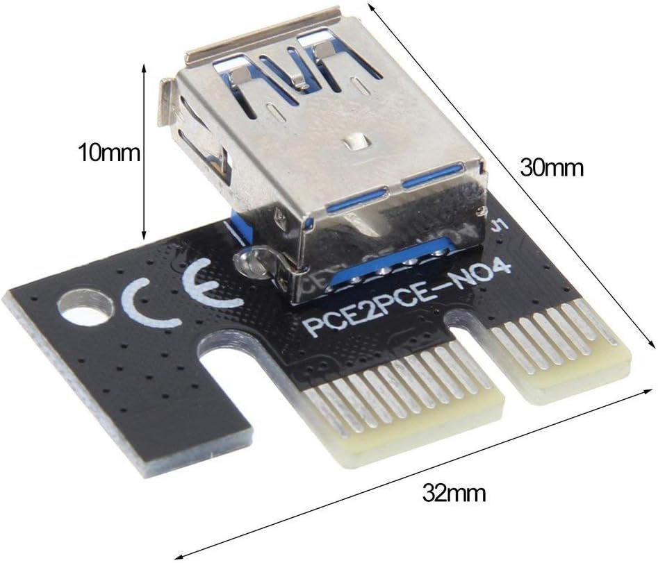 Mini Usb3.0 Graphics Card Riser Card Pci-e 1x to 16x Mining Extension Adapter Mining Extender Mining Accessories - Cables, Adapters & Sockets - (B) 6 Mini Usb3.0 Graphics Card Riser Card Pci-e 1x to 16x Mining Extension Adapter Mining Extender Mining Accessories - Cables, Adapters & Sockets - (B) - Image 6