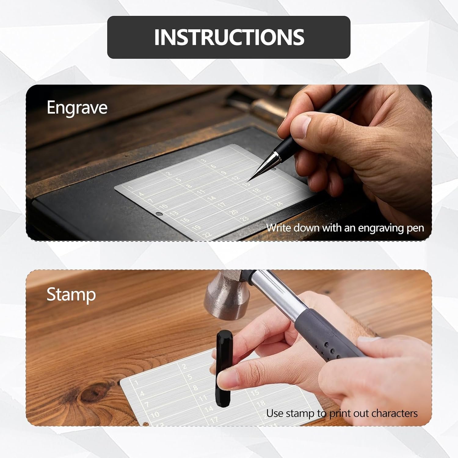 Steel Crypto Seed Storage for BIP39 Hardware, 12 or 24 Words Phrase Bitcoin Seed Storage, Cold Wallet Backup Metal Hardware Cryptocurrency Wallets (Include 2 Stainless Steel Plates) 5 Steel Crypto Seed Storage for BIP39 Hardware, 12 or 24 Words Phrase Bitcoin Seed Storage, Cold Wallet Backup Metal Hardware Cryptocurrency Wallets (Include 2 Stainless Steel Plates) - Image 5
