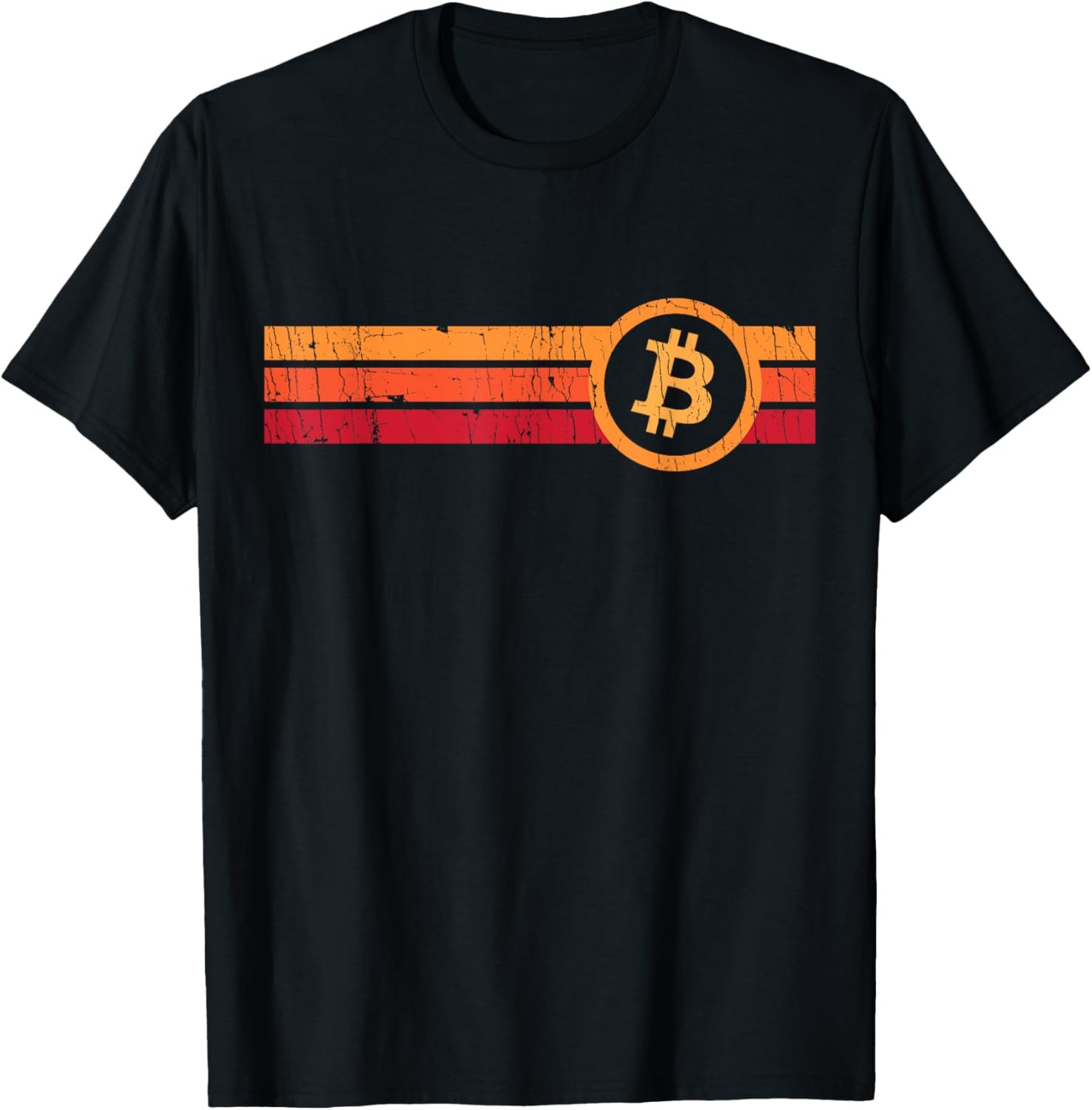 Bitcoin Retro Vintage BTC Logo Crypto Currency Blockchain T-Shirt 2 Bitcoin Retro Vintage BTC Logo Crypto Currency Blockchain T-Shirt - Image 2