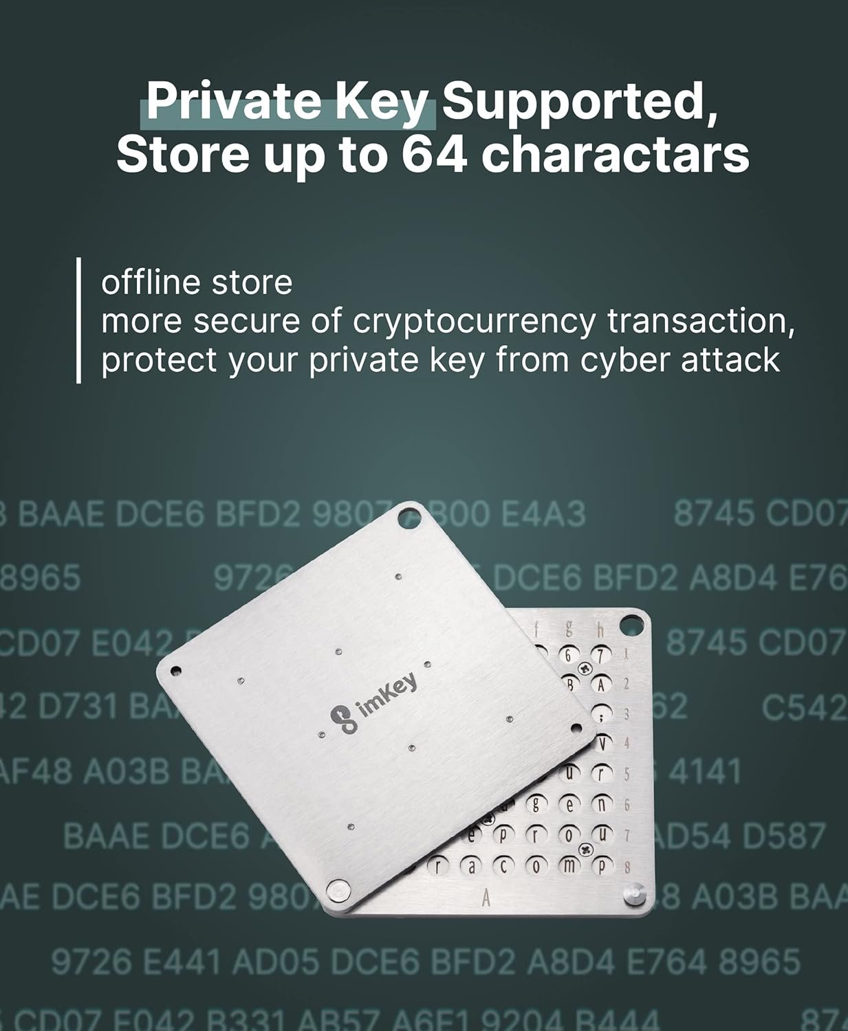 imKey Crypto Seed Storage, Compatible with All BIP39 Hardware Wallet & Software Wallet, Cold Storage Backup, Ledger, Trezor, KeepKey, Supports 12/18/24 Words (S1) (P1) 6 imKey Crypto Seed Storage, Compatible with All BIP39 Hardware Wallet & Software Wallet, Cold Storage Backup, Ledger, Trezor, KeepKey, Supports 12/18/24 Words (S1) (P1) - Image 6
