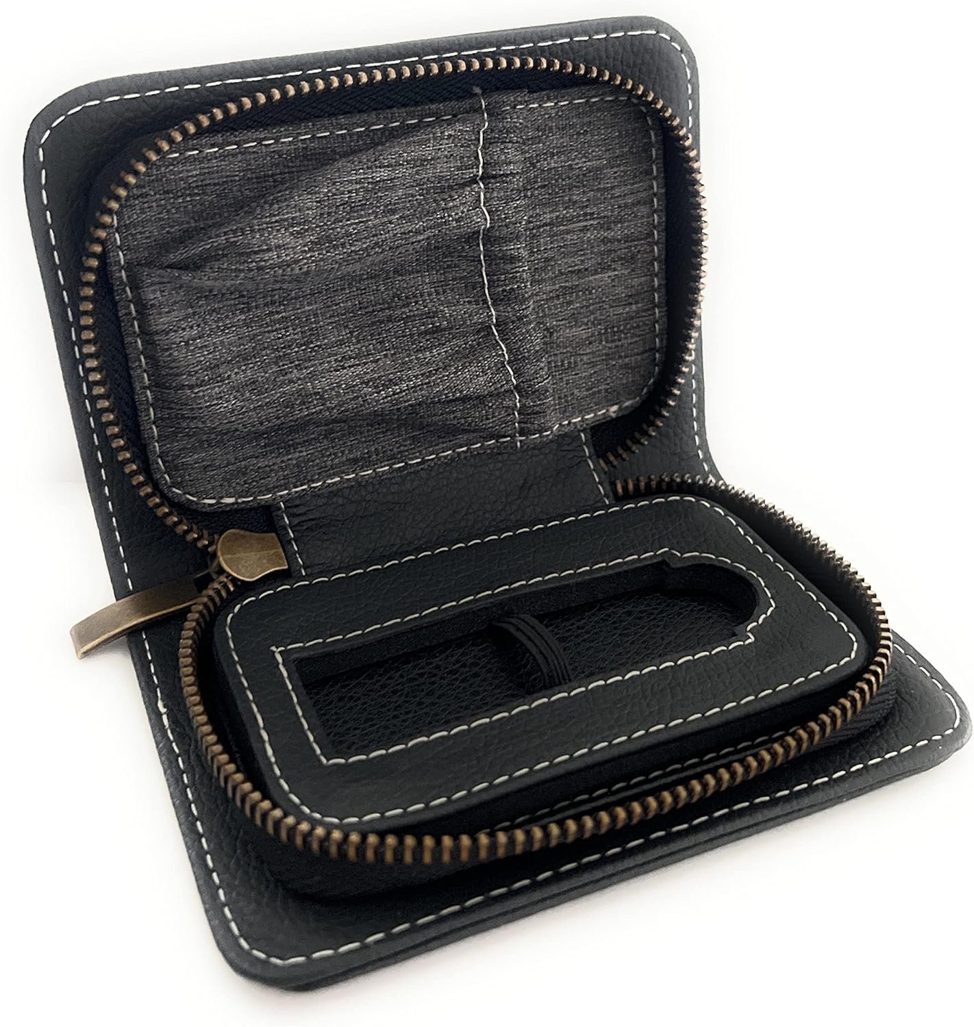 Cryptocurrency Hardware Wallet Case – Luxury Crypto Wallet Case Compatible with Ledger Nano X/S Plus – Protective Vegan Leather Hard Case Wallet for Crypto and NFTs (Black Slimline) 3 Cryptocurrency Hardware Wallet Case – Luxury Crypto Wallet Case Compatible with Ledger Nano X/S Plus – Protective Vegan Leather Hard Case Wallet for Crypto and NFTs (Black Slimline) - Image 3