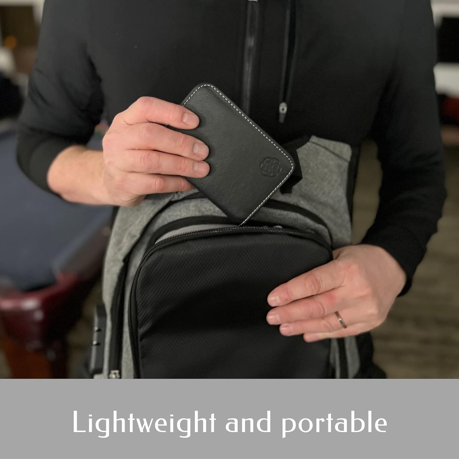 Cryptocurrency Hardware Wallet Case – Luxury Crypto Wallet Case Compatible with Ledger Nano X/S Plus – Protective Vegan Leather Hard Case Wallet for Crypto and NFTs (Black Slimline) 4 Cryptocurrency Hardware Wallet Case – Luxury Crypto Wallet Case Compatible with Ledger Nano X/S Plus – Protective Vegan Leather Hard Case Wallet for Crypto and NFTs (Black Slimline) - Image 4