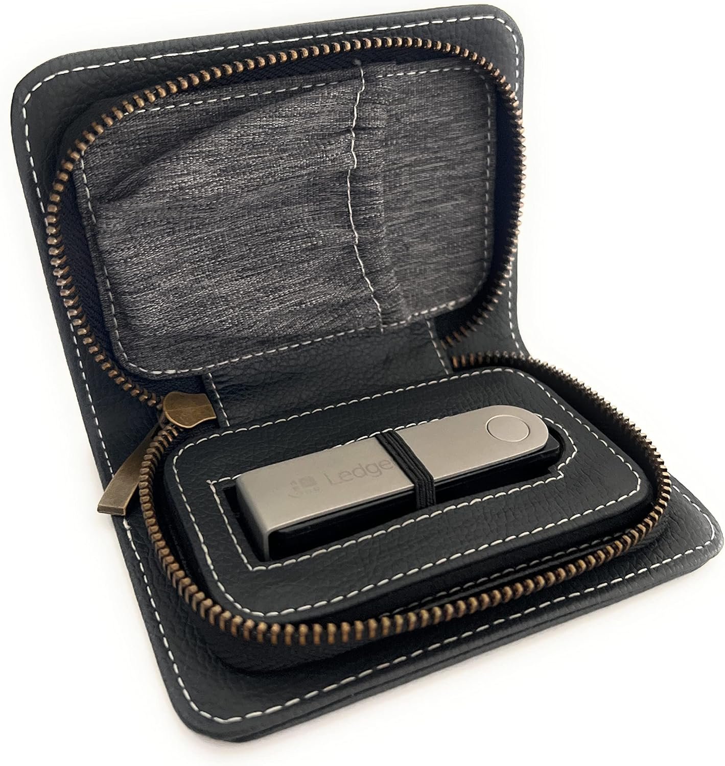 Cryptocurrency Hardware Wallet Case – Luxury Crypto Wallet Case Compatible with Ledger Nano X/S Plus – Protective Vegan Leather Hard Case Wallet for Crypto and NFTs (Black Slimline) 10 Cryptocurrency Hardware Wallet Case – Luxury Crypto Wallet Case Compatible with Ledger Nano X/S Plus – Protective Vegan Leather Hard Case Wallet for Crypto and NFTs (Black Slimline) - Image 10