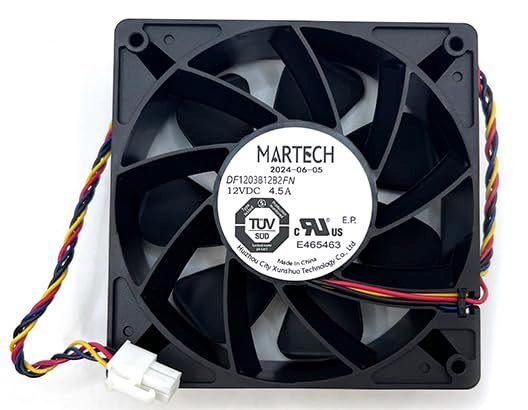 120 MM High Speed 7000 RPM Bearing Replacement Fans for Antminer S21, S21PRO, KS5, L9 and IceRiver KS5L, KS5M, AL3 2 120 MM High Speed 7000 RPM Bearing Replacement Fans for Antminer S21, S21PRO, KS5, L9 and IceRiver KS5L, KS5M, AL3 - Image 2