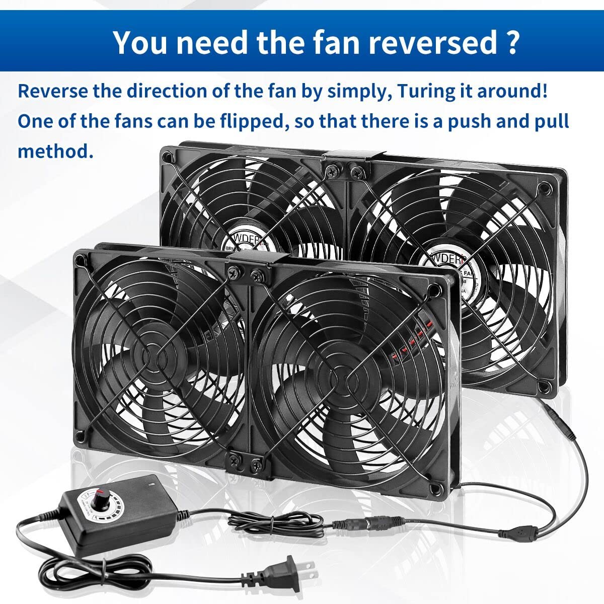 6 x 120mm Server Rack Mount Fan 12V with 100V - 240V AC Power Variable Speed Control, High Airflow for DIY Cooling Mining Rig, Window, AV Cabinets, Home Theater, Refrigerator, Greenhouse 6 6 x 120mm Server Rack Mount Fan 12V with 100V - 240V AC Power Variable Speed Control, High Airflow for DIY Cooling Mining Rig, Window, AV Cabinets, Home Theater, Refrigerator, Greenhouse - Image 6