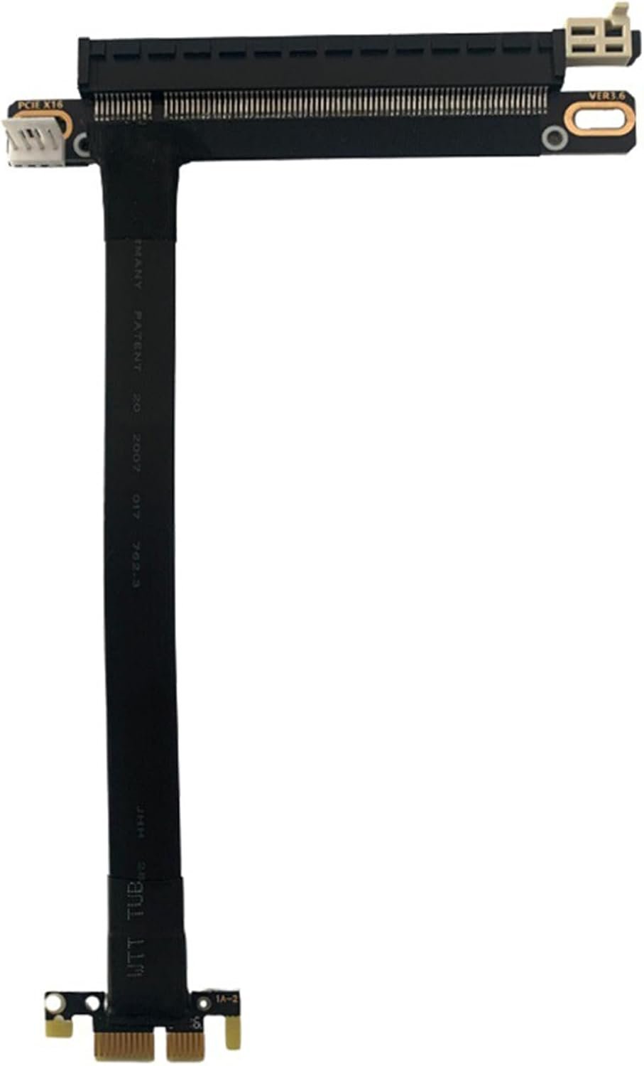 WLGQ PCIe x1 to x16 Riser Cable 0.2m - GPU Extension Adapter with SATA 15Pin to 4Pin Power Cable, Flexible Shielded for Mining Rig, Gaming PC, Bitcoin BTC (Black) 7 WLGQ PCIe x1 to x16 Riser Cable 0.2m - GPU Extension Adapter with SATA 15Pin to 4Pin Power Cable, Flexible Shielded for Mining Rig, Gaming PC, Bitcoin BTC (Black) - Image 7