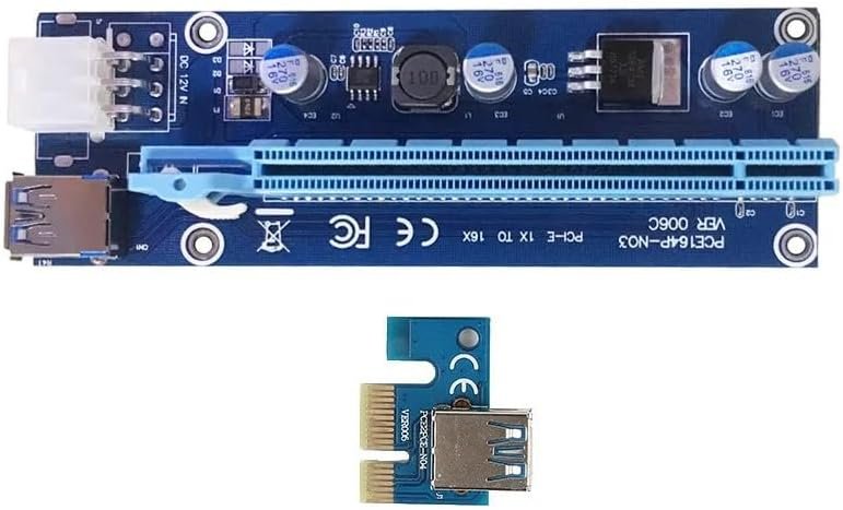 PCIE Riser Card PCI-E 1X to 16X Express Extender Adapter with USB 3.0 Cable Molex to SATA Cord for Ethereum Mining Rigs EHT GPU Graphics Cards PCE164P-NO3 VER006C 3 PCIE Riser Card PCI-E 1X to 16X Express Extender Adapter with USB 3.0 Cable Molex to SATA Cord for Ethereum Mining Rigs EHT GPU Graphics Cards PCE164P-NO3 VER006C - Image 3