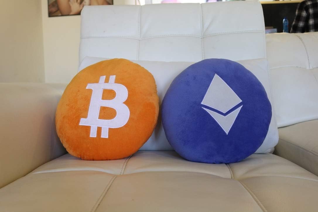 Ethereum Pillows - Embroidered Round Stuffed Plush Crypto Pillow ETH 4 Ethereum Pillows - Embroidered Round Stuffed Plush Crypto Pillow ETH - Image 4