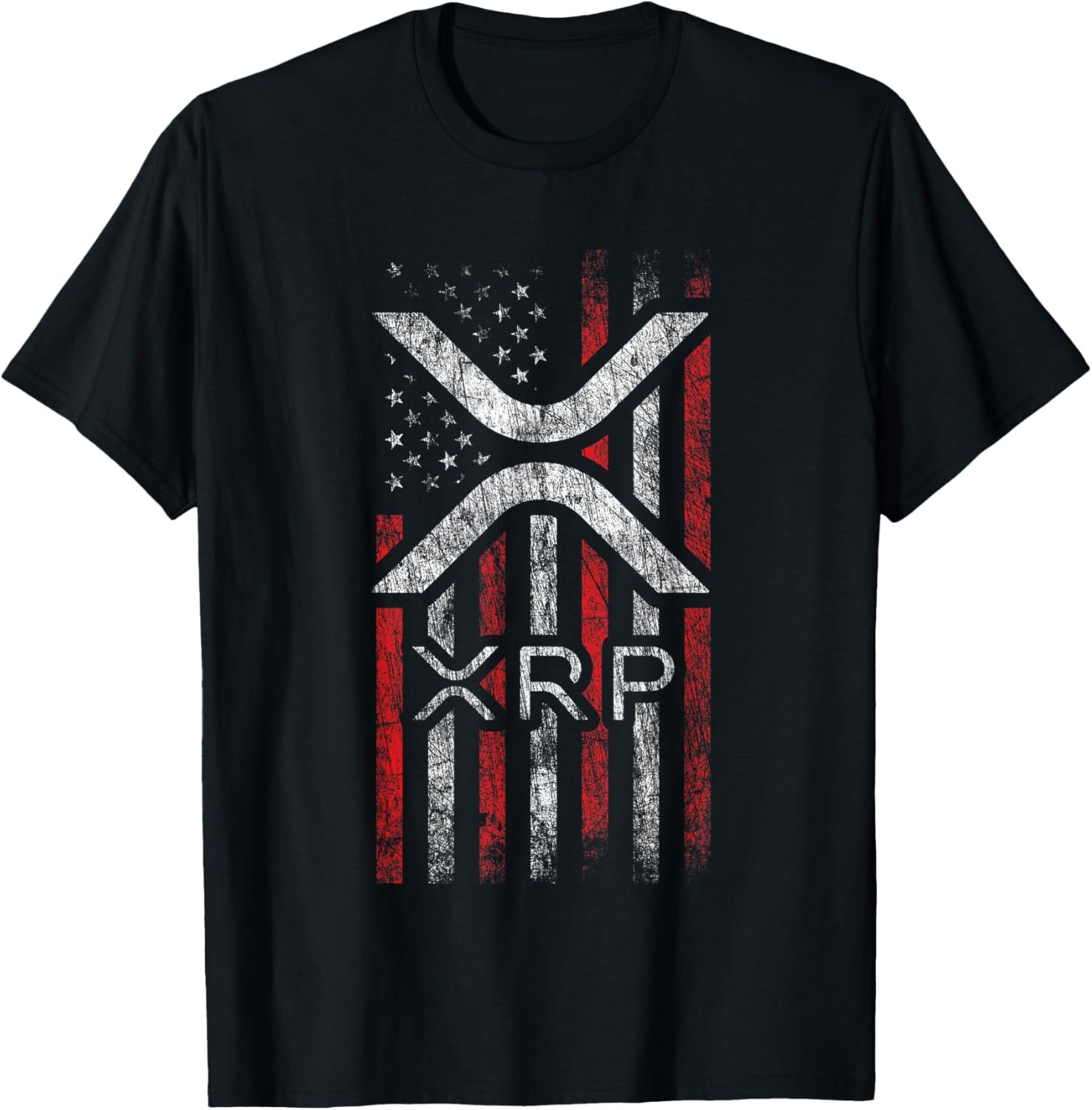 Crypto Currency - XRP Cryptocurrency - American Flag - XRP T-Shirt 2 Crypto Currency - XRP Cryptocurrency - American Flag - XRP T-Shirt - Image 2