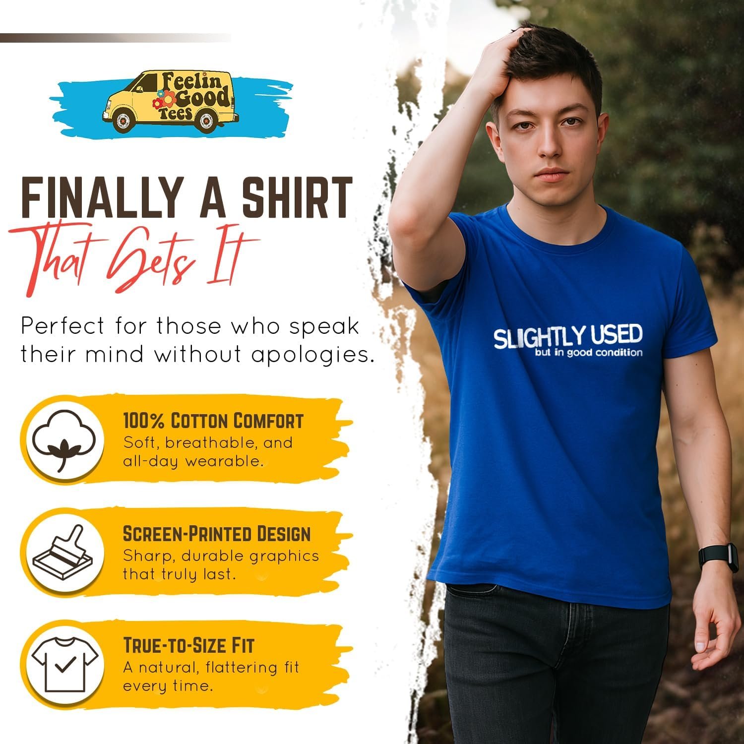 Slightly Used But in Good Condition Men's Graphic T-Shirts, Printed in The USA Adult Humor Funny Novelty Graphic Tees for Men 4 Slightly Used But in Good Condition Men's Graphic T-Shirts, Printed in The USA Adult Humor Funny Novelty Graphic Tees for Men - Image 4