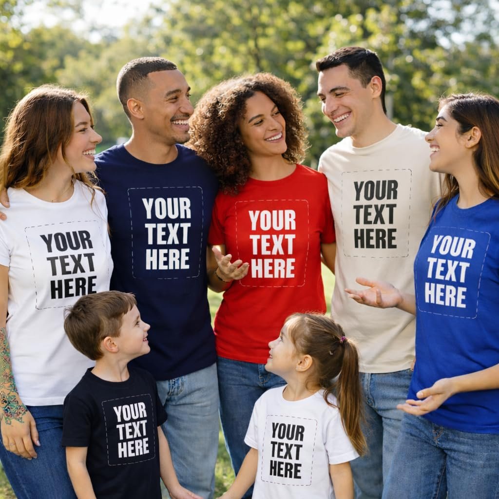 GotPrint Custom Shirt for Men, Women, Add Your Own Text Personalized T Shirts, Customizable Shirt Front/Back Soft Graphic Tee 4 GotPrint Custom Shirt for Men, Women, Add Your Own Text Personalized T Shirts, Customizable Shirt Front/Back Soft Graphic Tee - Image 4