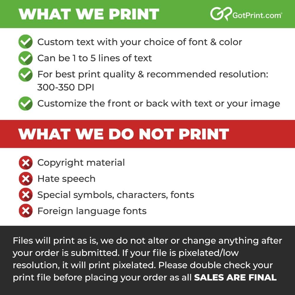 GotPrint Custom Shirt for Men, Women, Add Your Own Text Personalized T Shirts, Customizable Shirt Front/Back Soft Graphic Tee 8 GotPrint Custom Shirt for Men, Women, Add Your Own Text Personalized T Shirts, Customizable Shirt Front/Back Soft Graphic Tee - Image 8